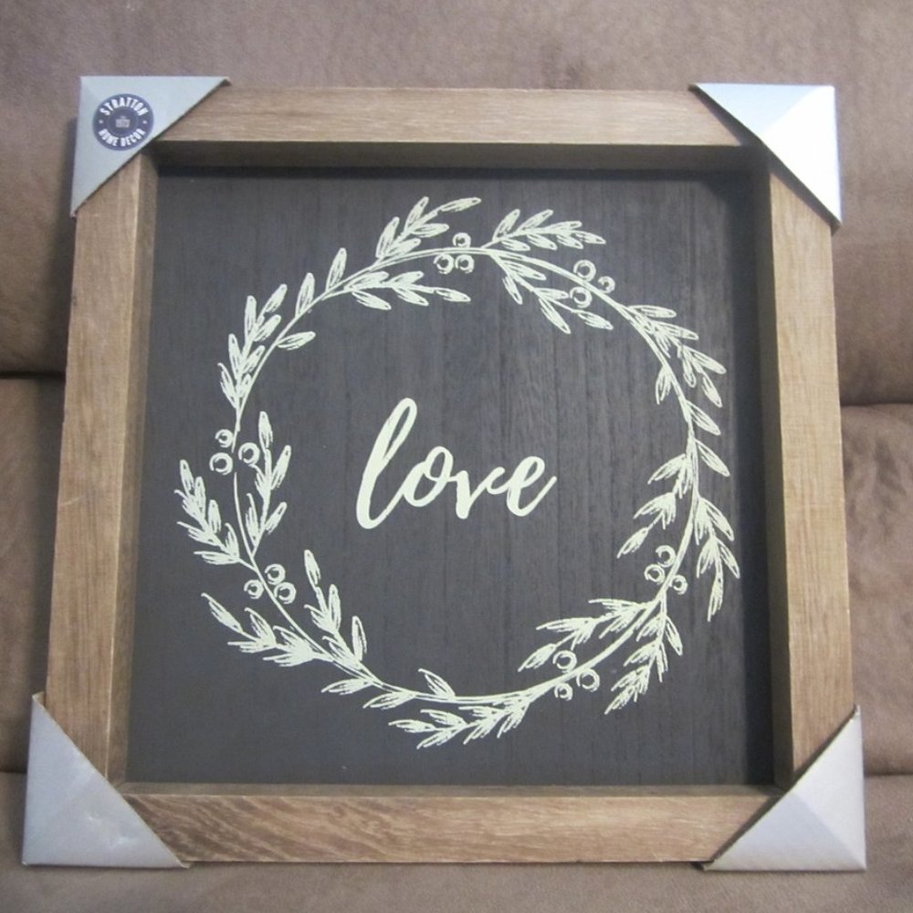 Framed Wood Message "Love"